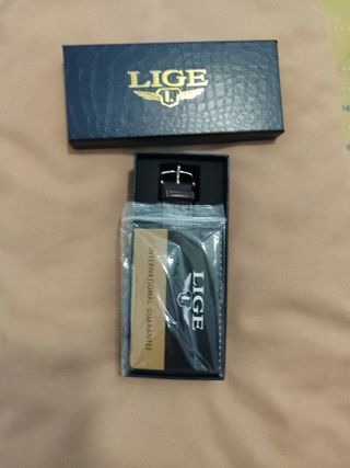 Reloj Lige marrón-dorado NUEVO
