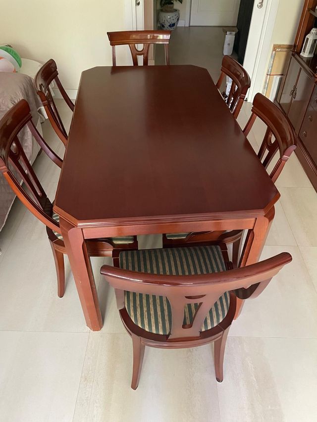 Conjunto salón, chapa cerezo.