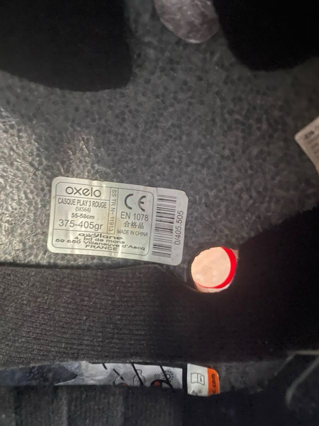 Casco Oxelo Play 3 rojo