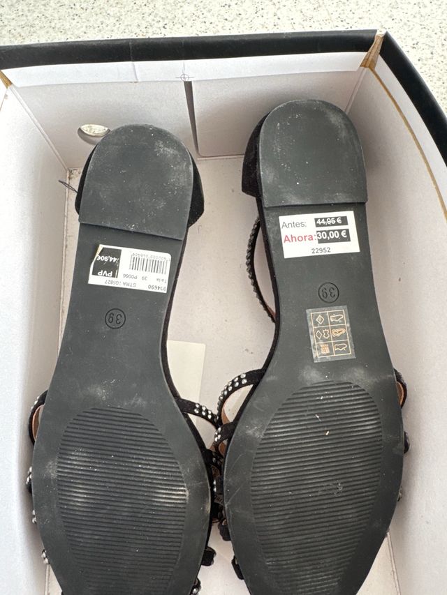 Sandalias La Strada negras 39