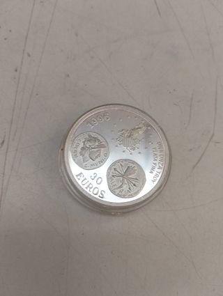 Moneda 30 Euros 1996 plata