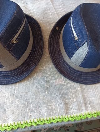 2 Sombreros denim vintage unisex
