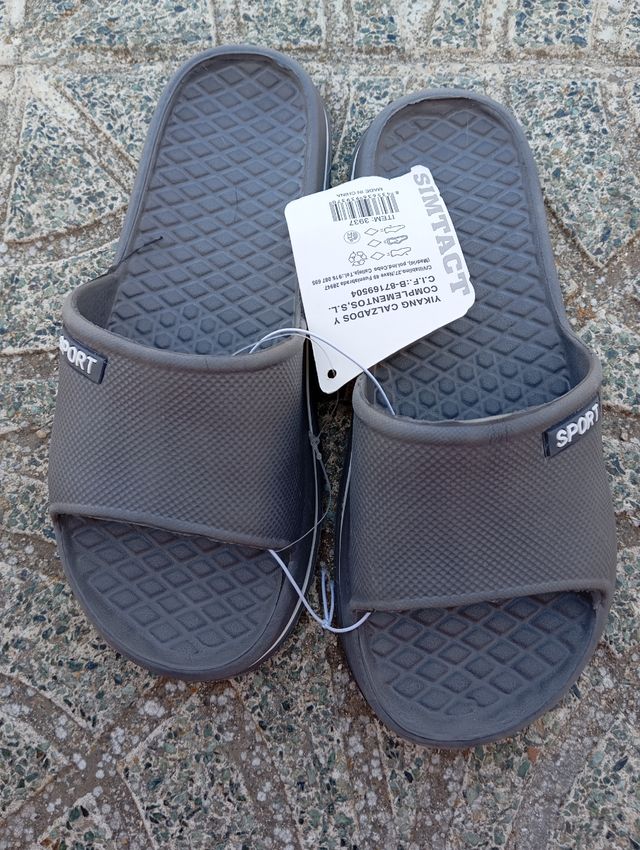 Chanclas SimTact Gris - cómodas