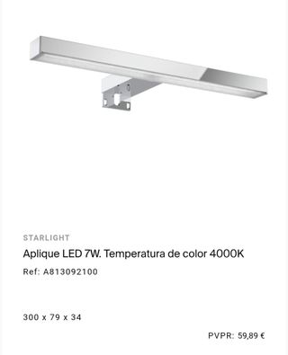 Espejo Roca Luna 80cm c/aplique