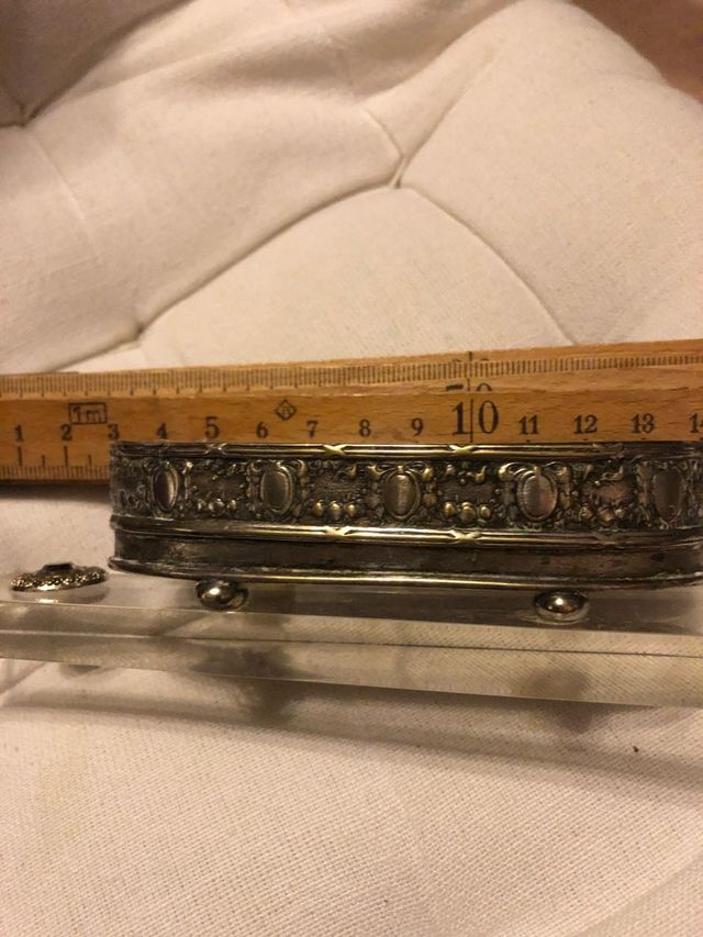 Porta anelli vintage argentato