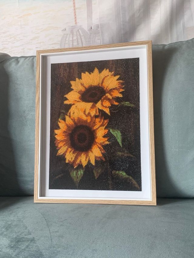 Quadro Diamond Painting Girasoli (con cornice)