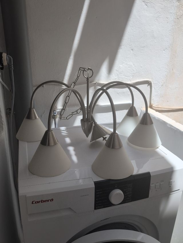 Lampara araña 5 luces metal