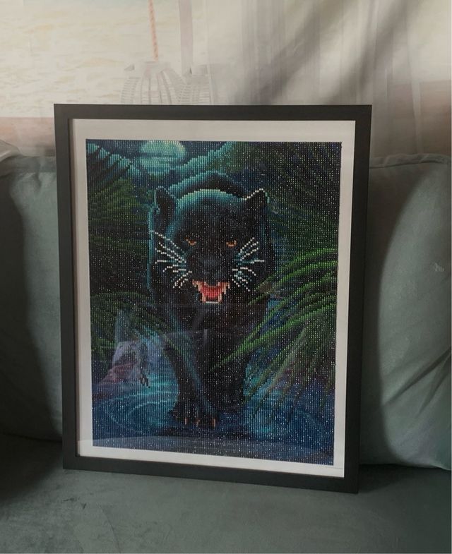 Quadro Diamond Painting Pantera (con cornice)
