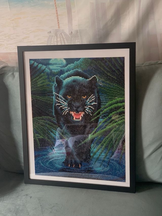 Quadro Diamond Painting Pantera (con cornice)