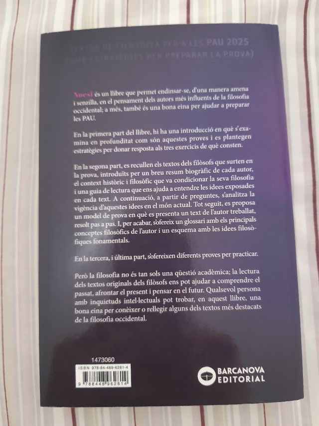 Noesi. Textos de filosofia per a les PAU 2025