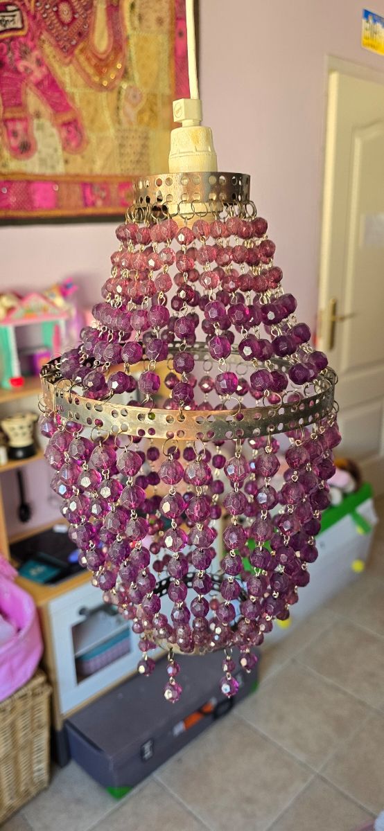 Lampara techo vintage purpura