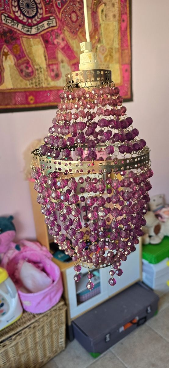 Lampara techo vintage purpura