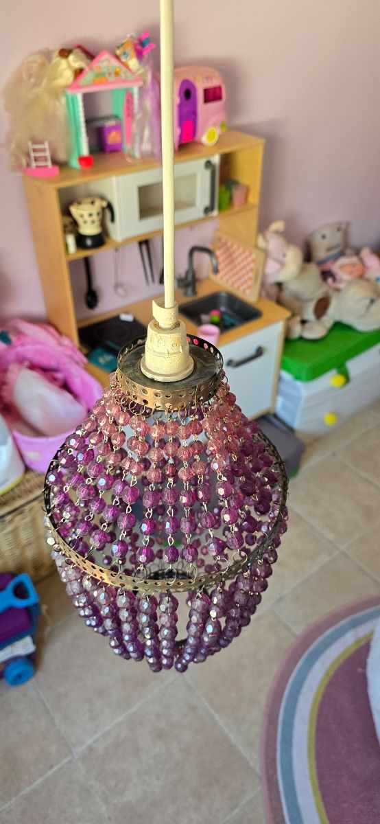 Lampara techo vintage purpura