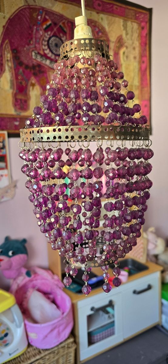 Lampara techo vintage purpura