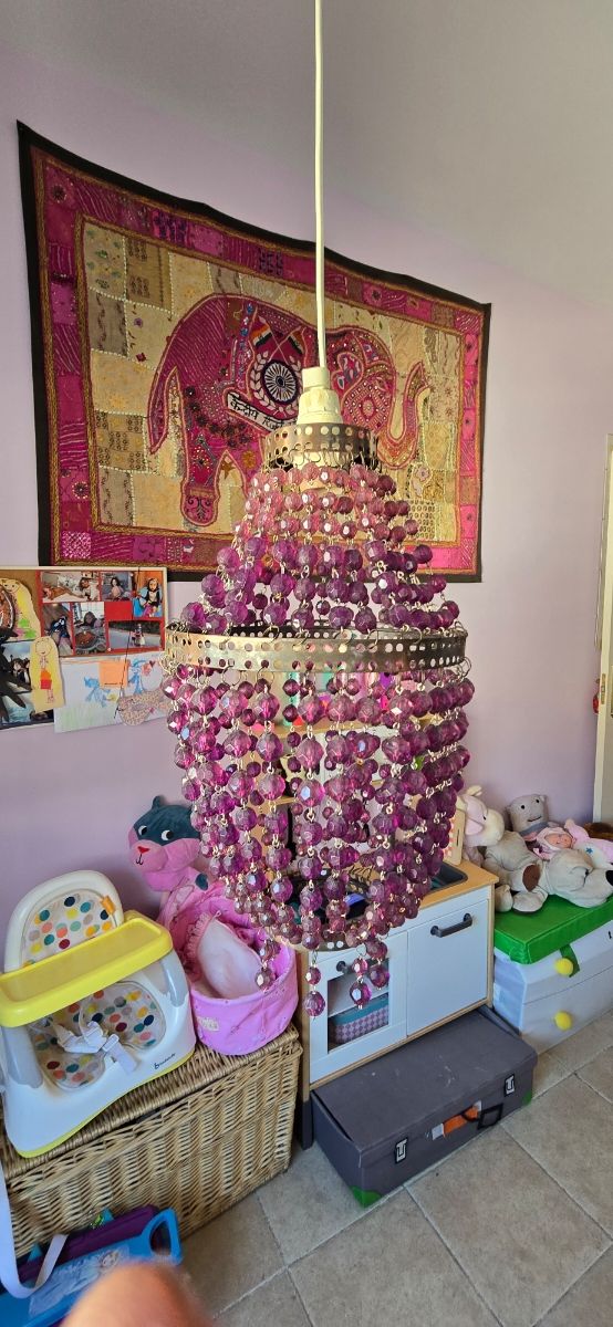 Lampara techo vintage purpura