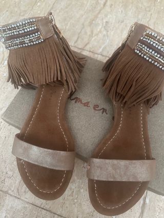 Sandalias boho | tacón bajo