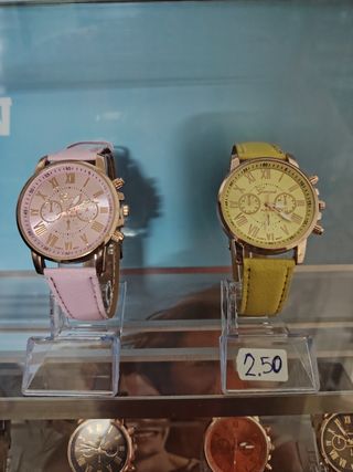Relojes mujer: rosa y amarillo