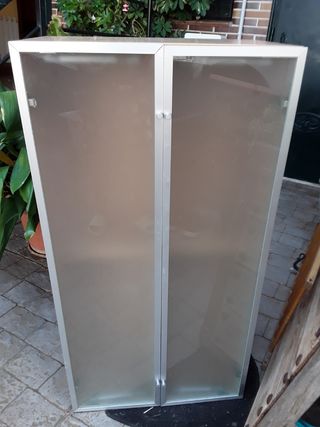 Armario con puertas de cristal