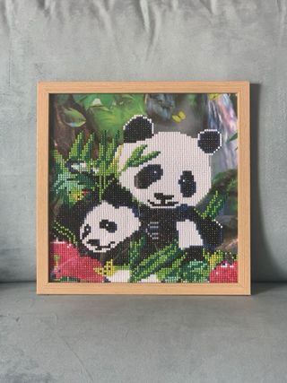 Quadro Diamond Painting Panda (con cornice)