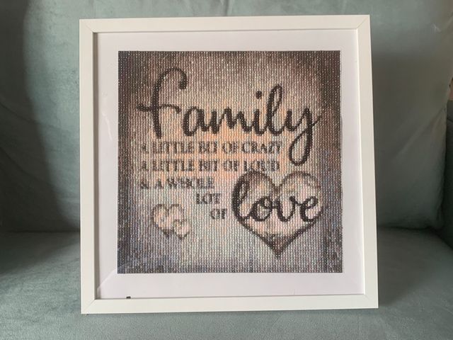 Quadro Diamond Painting Famiglia (con cornice)