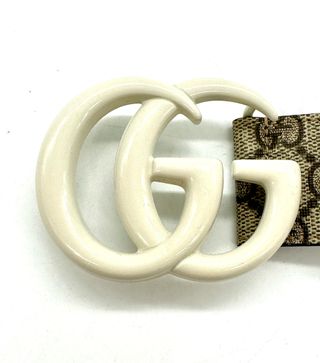 Cinturón Gucci GG Supreme Beige/Blanco