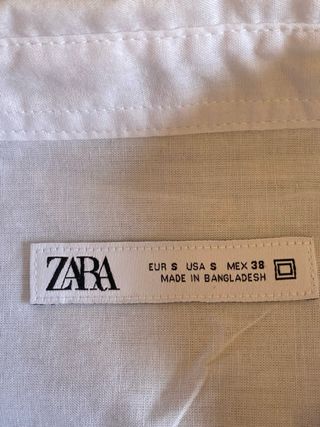 Camisa blanca Zara - Talla S