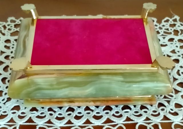 Cofanetto portagioie in onice anni '70