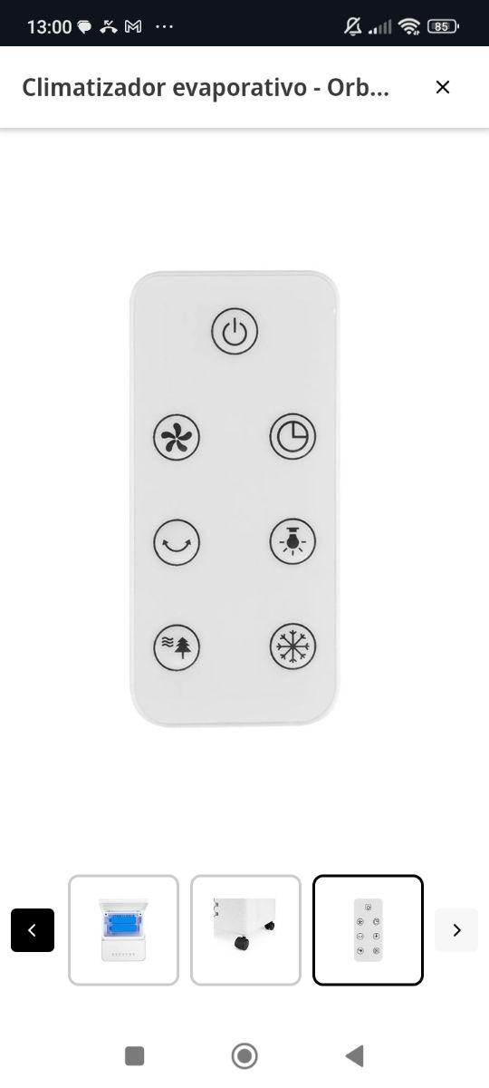 Climatizador evaporativo Orbegozo