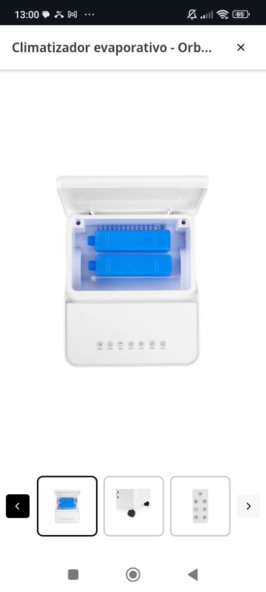 Climatizador evaporativo Orbegozo