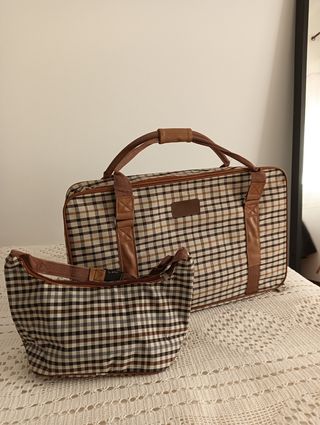 Maleta y neceser viaje - Marrón beige