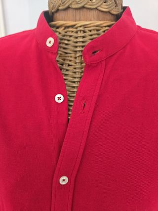 Camicia rossa Zara collo alla coreana