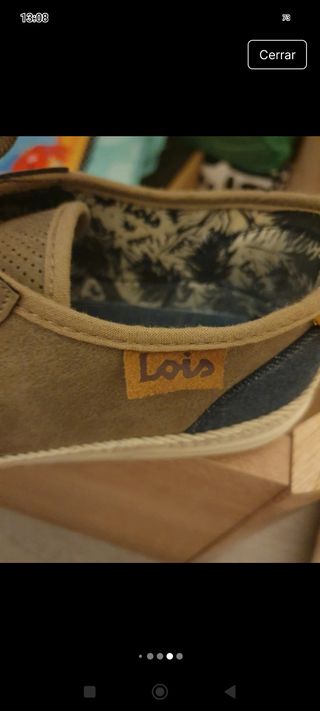 Zapatillas Lois beige/verdes
