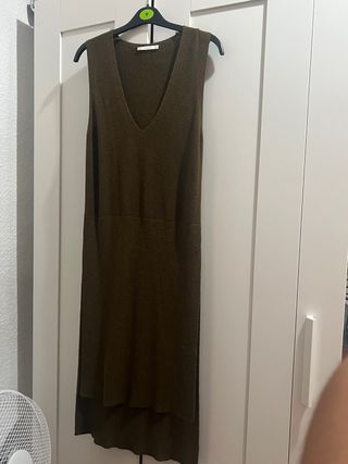 Vestido mini verde oliva - Talla M