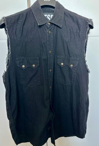 Camisa Diesel negra sin mangas - Talla L