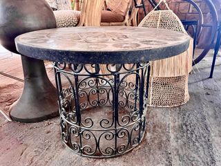 Mesa mosaico cerámica y hierro