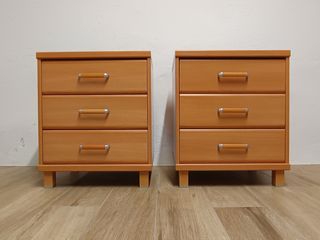 Mesitas noche madera - 2 uds