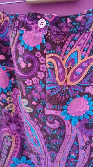Falda pana paisley hecha a mano