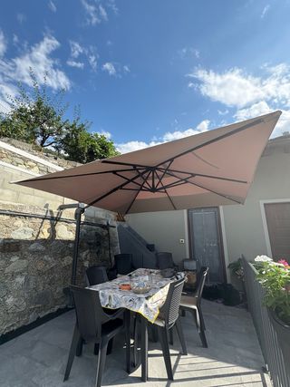 Ombrellone da giardino 3x3m beige