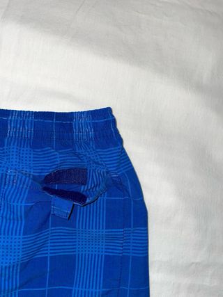 Bañador Burberry azul cuadros Logo Bordado M 44