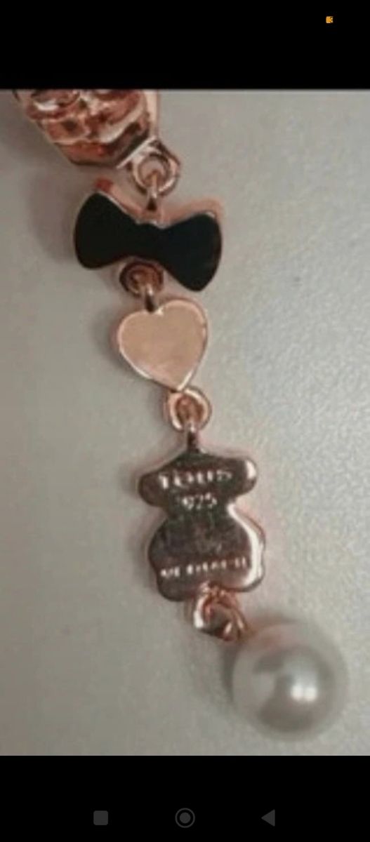 Pendientes Tous dorados y rosa