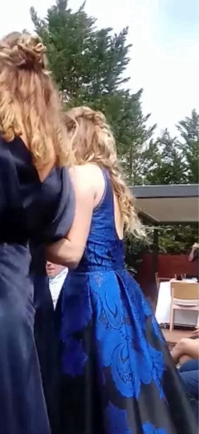 Vestido azul marino ocasión especial