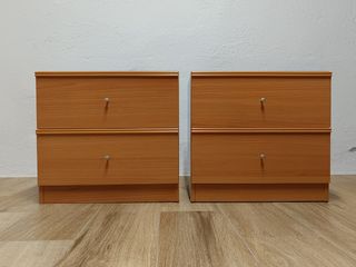 Mesitas noche madera - 2 uds
