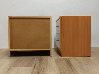 Mesitas noche madera - 2 uds