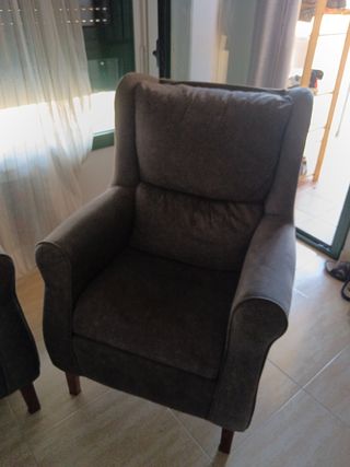 Butaca gris - Tela - Como nueva