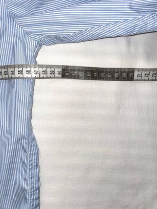 Camisa Calvin Klein Rayas Azul y Blanco Logo L