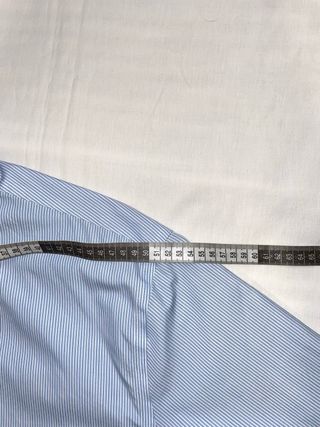 Camisa Calvin Klein Rayas Azul y Blanco Logo L
