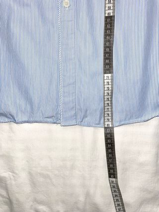 Camisa Calvin Klein Rayas Azul y Blanco Logo L