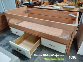 Cama nido/ Cama + cajones/ Cama tapizada