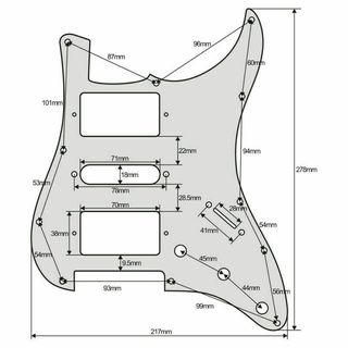 Golpeador guitarra Stratocaster HSH HH HSS
