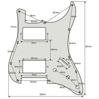 Golpeador guitarra Stratocaster HSH HH HSS